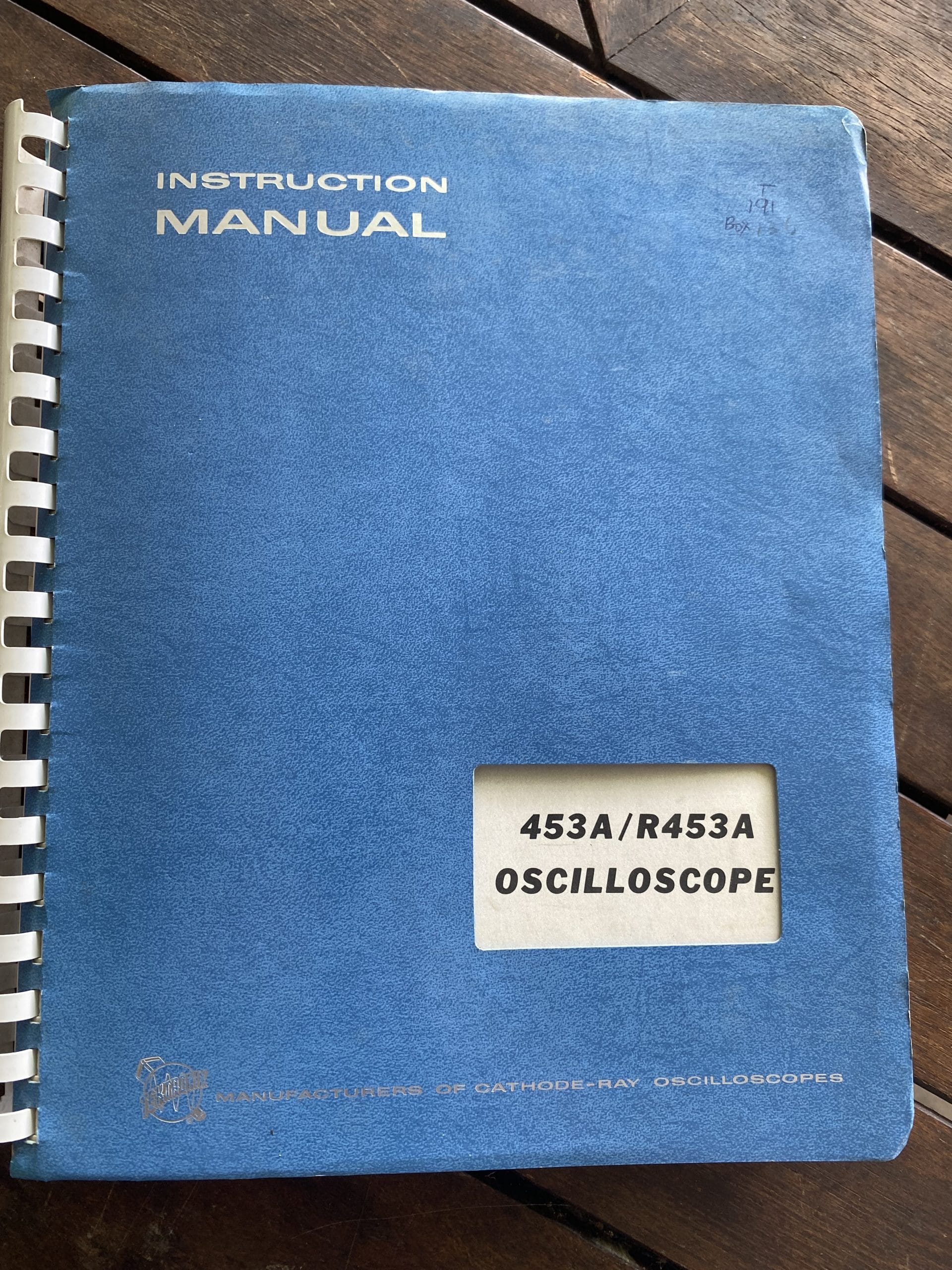 Instruction manual – Tektronix 453A / R453A – Radio Wreckers